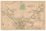 Quincy Village - North Section, Massachusetts 1876 Old Town Map Reprint - Norfolk Co.