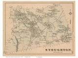 Stoughton, Massachusetts 1876 Old Town Map Reprint - Norfolk Co.