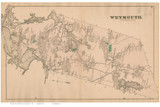 Weymouth, Massachusetts 1876 Old Town Map Reprint - Norfolk Co.