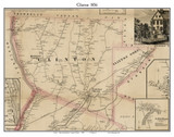 Clinton, Maine 1856 Old Town Map Custom Print - Kennebec Co.