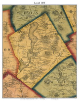 Lovell, Maine 1858 Old Town Map Custom Print - Oxford Co.