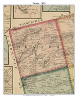 Dexter Maine 1859 - Old Town Map Custom Print - Penobscot Co.
