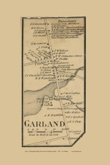 Garland Village - Garland Maine 1859 - Old Town Map Custom Print - Penobscot Co.