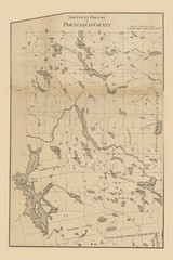 Northern Portion of Piscataquis County Maine 1858 Old Town Map Custom Print - Piscataquis Co.