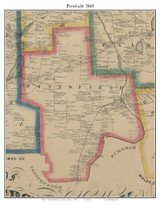 Pittsfield, Maine 1860 Old Town Map Custom Print - Somerset Co.