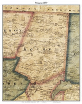 Monroe, Maine 1859 Old Town Map Custom Print - Waldo Co.