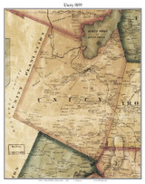 Unity, Maine 1859 Old Town Map Custom Print - Waldo Co.
