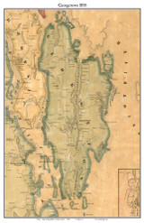 Georgetown (narrow crop), Maine 1858 Old Town Map Custom Print - Sagadahoc Co.