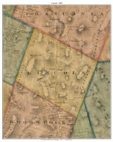 Lincoln, New Hampshire 1860 Old Town Map Custom Print - Grafton Co.