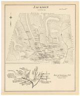 Jackson Town and Village Custom, New Hampshire 1892 Old Town Map Reprint - Hurd State Atlas Carroll