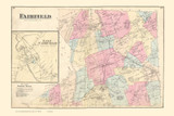 Fairfield Town and East Fairfield Village, Vermont 1871 Old Town Map Reprint - Franklin Co.