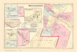 Montgomery Town & Villages, Enosburgh Villages, Vermont 1871 Old Town Map Reprint - Franklin Co.