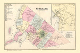 St. Albans Town, St. Albans Bay Village, Vermont 1871 Old Town Map Reprint - Franklin Co.