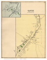 Glover and West Glover Villages, Vermont 1878 Old Town Map Reprint - Orleans Co.