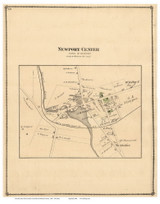 Newport Center, Vermont 1878 Old Town Map Reprint - Orleans Co.