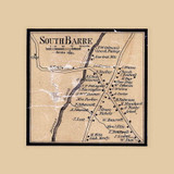 South Barre Village, Barre, Vermont 1858 Old Town Map Custom Print - Washington Co.