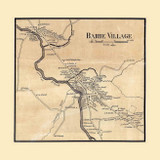 Barre Village, Vermont 1858 Old Town Map Custom Print - Washington Co.