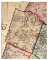 Duxbury, Vermont 1858 Old Town Map Custom Print - Washington Co.