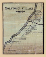Moretown Village, Vermont 1858 Old Town Map Custom Print - Washington Co.