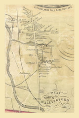 North Wallingford Village. Wallingford, Vermont 1854 Old Town Map Custom Print - Rutland Co.