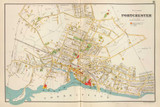 Port Chester Village, New York 1893 - Old Town Map Reprint - Westchester Co. Atlas 19
