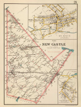 New Castle, New York 1893 - Old Town Map Reprint - Westchester Co. Atlas 29