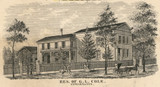 Res. of G.L. Cole, New York 1855 Old Town Map Custom Print - Cortland Co.