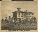Gloversville Union Seminary, New York 1856 Old Town Map Custom Print - Fulton Co.
