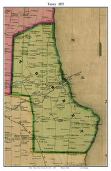Torrey, New York 1855 Old Town Map Custom Print - Yates Co.