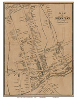 Penn Yan, New York 1855 Old Town Map Custom Print - Yates Co.