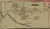 Dundee, New York 1855 Old Town Map Custom Print - Yates Co.