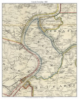 Lincoln Township, Pennsylvania 1883 Old Town Map Custom Print - Allegheny Co.