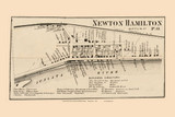Newton Hamilton Village, Wayne Township, Pennsylvania 1863 Old Town Map Custom Print - Mifflin Co.
