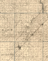 Bear Creek, Illinois 1893 Old Town Map Custom Print - Christian Co.