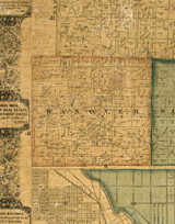 Hanover, Illinois 1861 Old Town Map Custom Print - Cook Co.