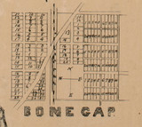 Bone Gap Village - Edwards Co., Illinois 1891 Old Town Map Custom Print - Edwards Co.