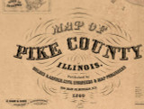 Title of Source Map - Pike Co., Illinois 1860 Old Town Map Custom Print - Pike Co.