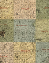 Shiloh Valley, Illinois 1899 Old Town Map Custom Print - St. Clair Co.