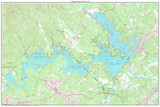 Lake James 1993 - Custom USGS Old Topo Map - North Carolina