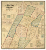 Fulton County Pennsylvania 1873 - Old Map Reprint
