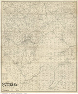 Potter County Pennsylvania 1893 - Old Map Reprint