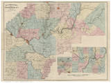 Venango County Pennsylvania 1865 - Old Map Reprint