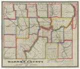 Warren County Pennsylvania 1865 Barnes - Old Map Reprint