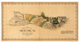 Island of Molokai - Hawaii 1897 Old Map Reprint