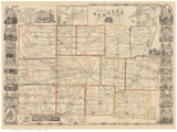 Genesee County New York 1854 - Old Map Reprint
