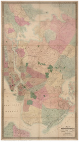 Kings, Westchester, Queens, New York, Richmond County New York 1872 - Old Map Reprint