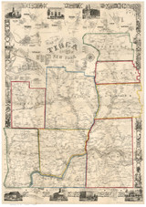 Tioga County New York 1855 - Old Map Reprint