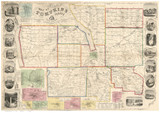 Tompkins County New York 1853 - Old Map Reprint