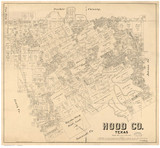 Hood County Texas 1879 - Old Map Reprint