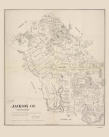 Jackson County Texas 1880 - Old Map Reprint
